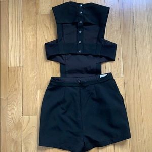 Bcbg maxazria black romper size 2